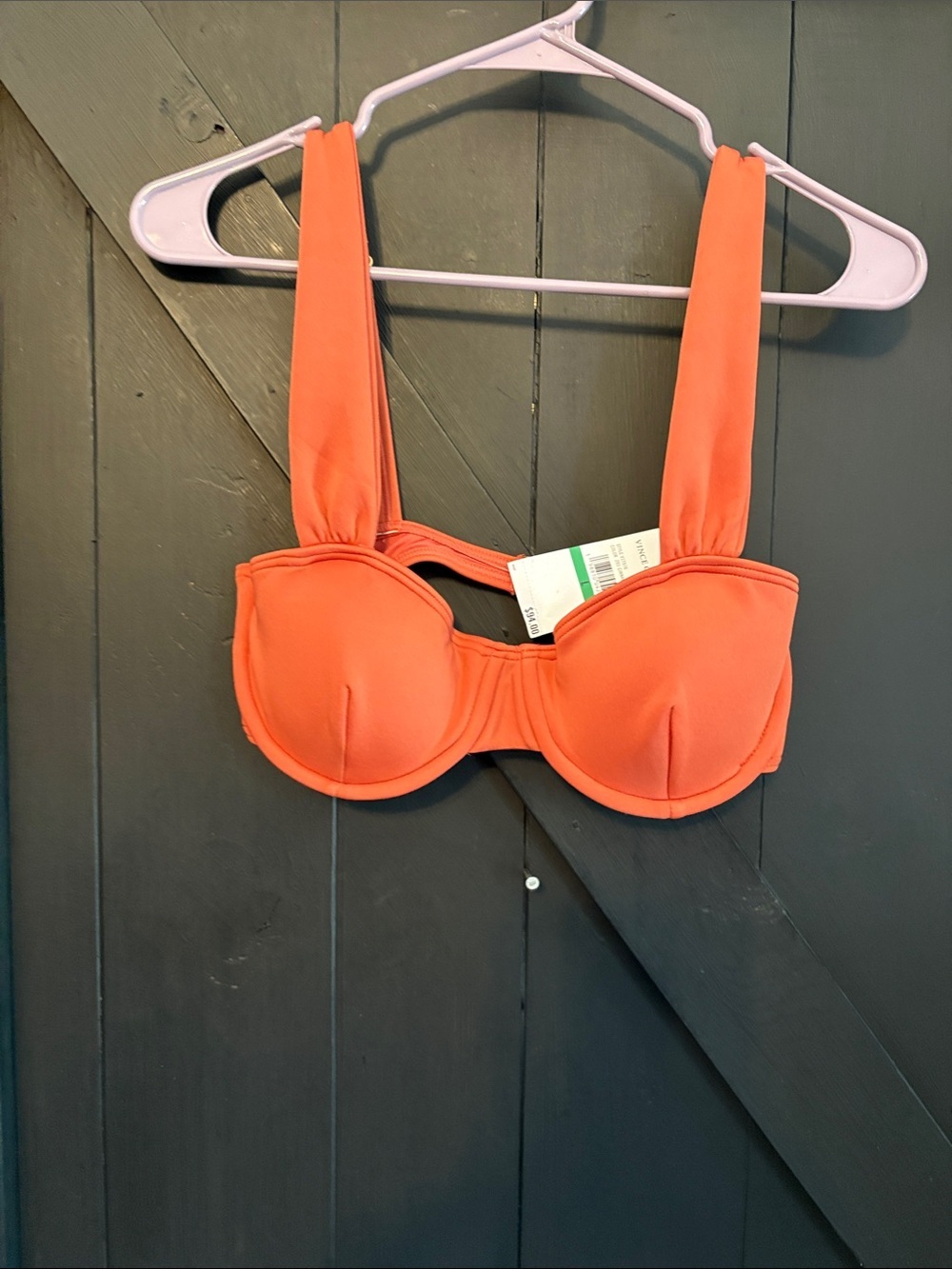 Vince Coral-Orange Underwire Bikini Top